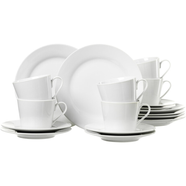 RITZENHOFF&amp;BREKER Kaffeetasse+Untertasse Bianco, 6-tlg., Porzellan, wei&szlig;