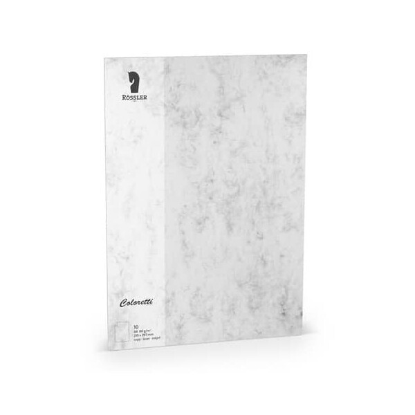 COLORETTI Blatt Coloretti, A4, 80g m², 10 Stück, grau marmora