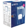 BRITA Wasserfilter-Kanne Model One, Glas, weiß