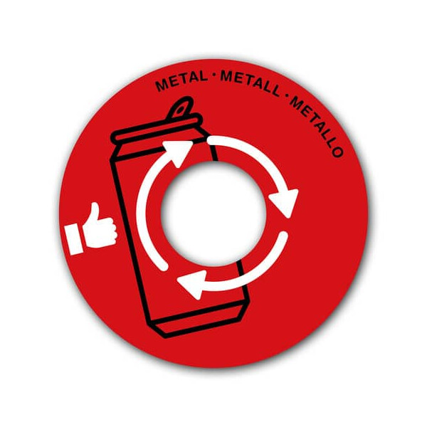 CEP Papierkorb Deckel für Metall, rot