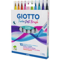Giotto Faserschreiberetui Turbo Soft Brush, 10 Stück