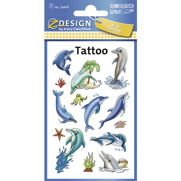 ZDesign KIDS Kinder-Tattoos "Delfine", bunt