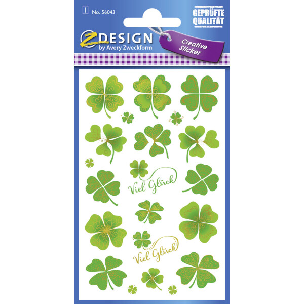 ZDesign CREATIVE Sticker "Kleeblätter"