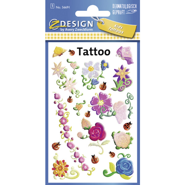 ZDesign KIDS Kinder-Tattoos "Blumen", bunt