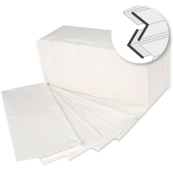HYGOCLEAN Handtuchpapier, 250 x 210 mm, V- ZZ-Falz, weiß
