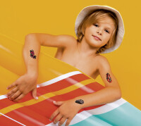 ZDesign KIDS Kinder-Tattoos "Rennautos", schwarz rot