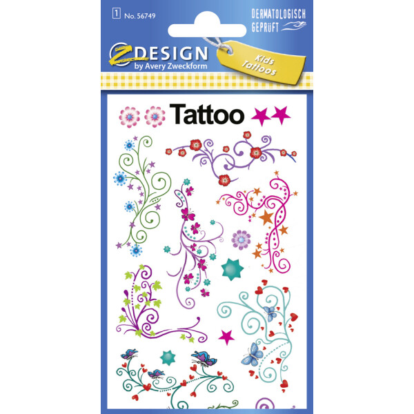 ZDesign KIDS Kinder-Tattoos "Ranken", bunt
