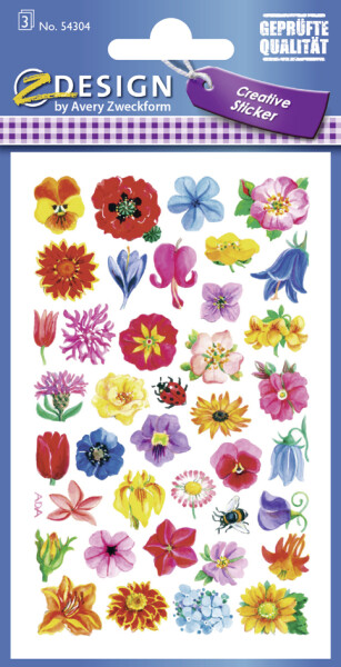 ZDesign CREATIVE Sticker "Blüten", bunt
