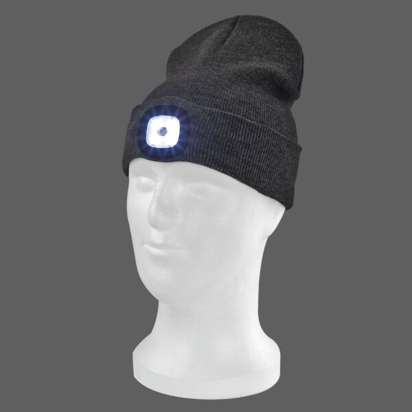 IWH Strickmütze mit LED-Licht, schwarz