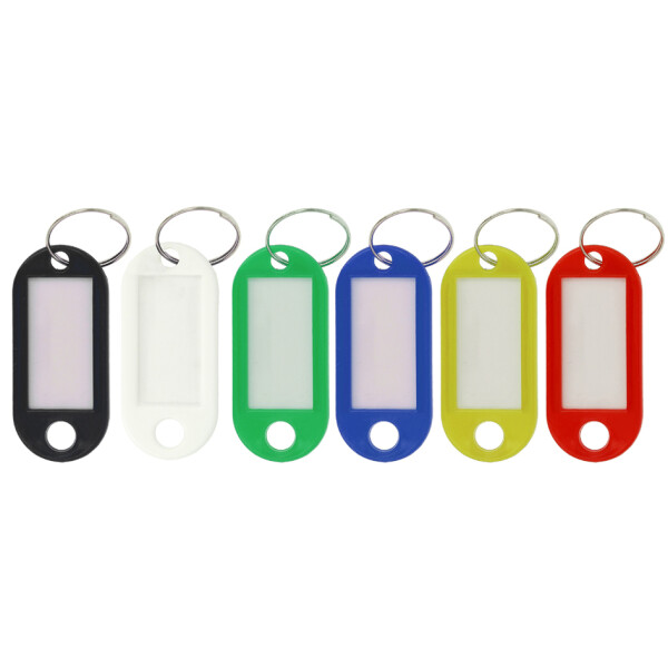 WESTCOTT Schlüsselanhänger mit Ring, dunkelblau, 100er Pack