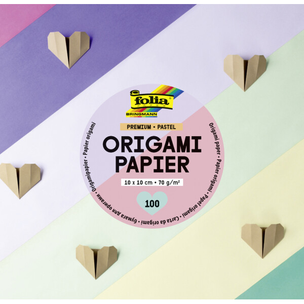 folia Origami-Faltblätter PREMIUM PASTELL, 150 x 150 mm