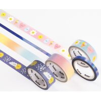 folia Deko-Klebeband Washi-Tape "HOTFOIL SUNNYSIDE", 4er