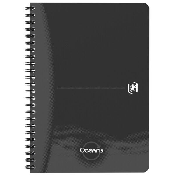 Oxford Office Spiralbuch "Oceanis", A4, PP, kariert, schwarz