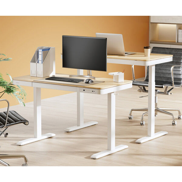 LogiLink Sitz-Steh-Schreibtisch, elektrisch höhenverstellbar