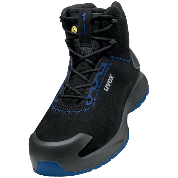 uvex 1 x-craft Schnürstiefel S2, schwarz blau, Größe 36