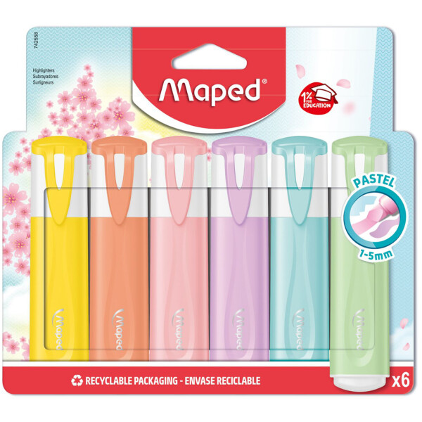 Maped Textmarker FLUOPEPS PASTEL, 10er Blister