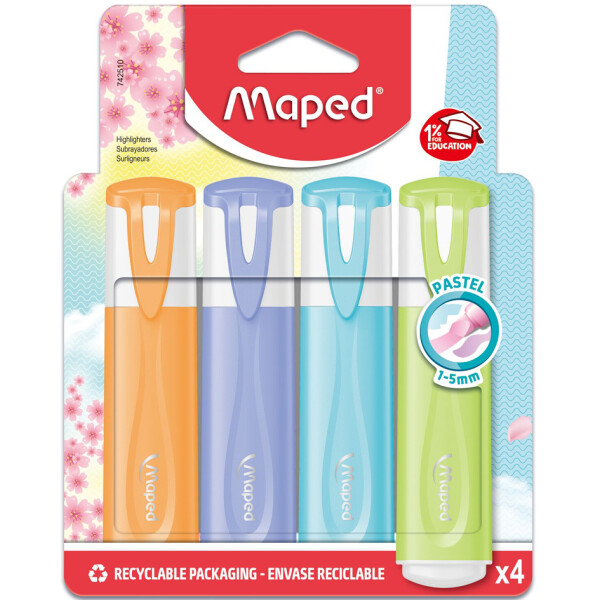 Maped Textmarker FLUOPEPS PASTEL, 10er Blister