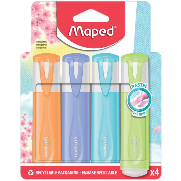 Maped Textmarker FLUOPEPS PASTEL, 10er Blister