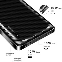 LogiLink Powerbank, 10.000 mAh, 2x USB-A, schwarz