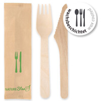 NATURE Star Besteck-Set Simple, aus Birkenholz, 2-teilig