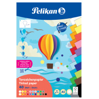 Pelikan Tonpapierblock, DIN A3, 10 Blatt, farbig sortiert