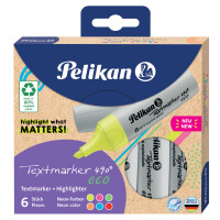 Pelikan Textmarker 490 eco, 6er Etui Pastell-Farben
