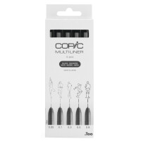 COPIC Fineliner MULTILINER, schwarz, 5er Set