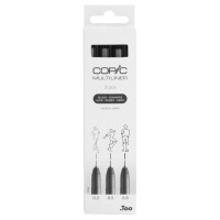 COPIC Fineliner MULTILINER, schwarz, 3er Set