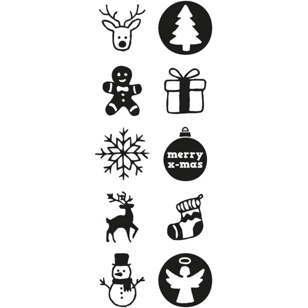 COLOP Motivstempel-Set "LITTLE NIO" Weihnachten, grau