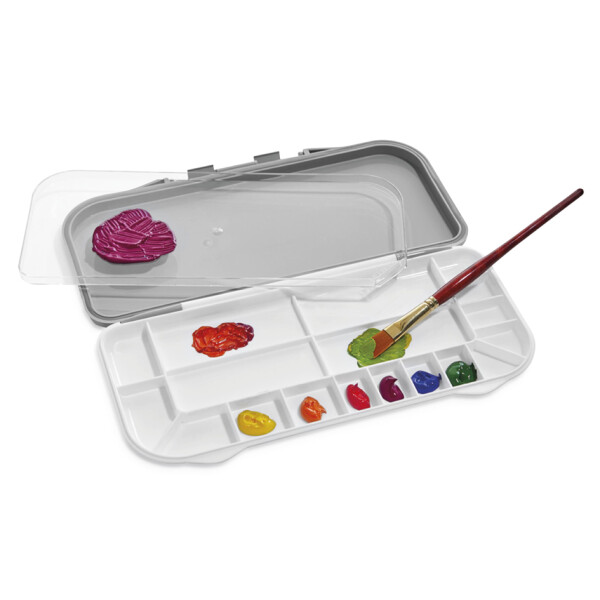 deflecto Farbpalette mit Deckel, grau weiß