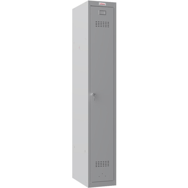 phoenix Spind PL1130, 1 Tür, Schlüsselschloss, grau rot