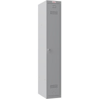 phoenix Spind PL1130, 1 Tür, Schlüsselschloss, grau rot