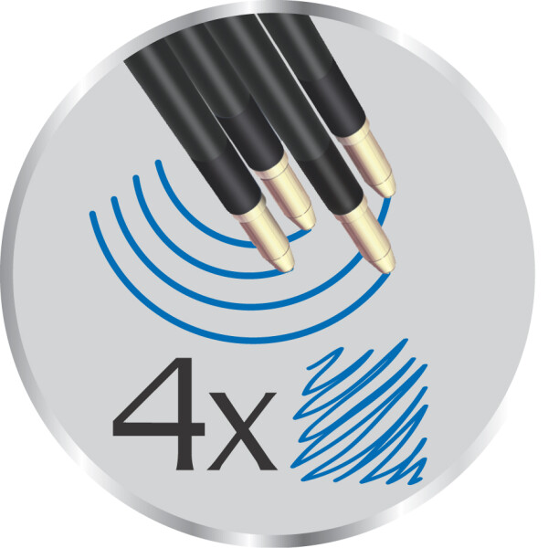 BIC Kugelschreiber-St&auml;nder 4 Colours Counter Pen, schwarz