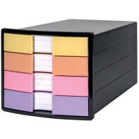 HAN Schubladenbox IMPULS, 4 Schübe, schwarz pastell