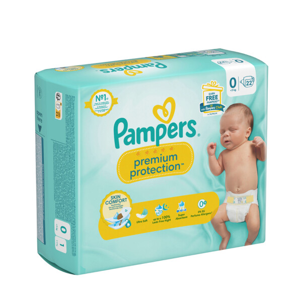 Pampers Windel Premium Protection New Baby, Größe 0 Micro