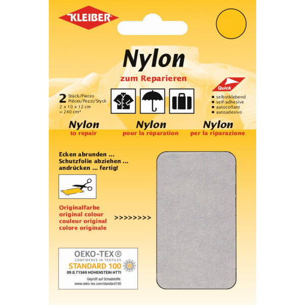 KLEIBER Nylon-Flicken, selbstklebend, rosa