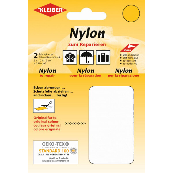 KLEIBER Nylon-Flicken, selbstklebend, rosa