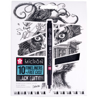 SAKURA Fineliner Pigma Micron, 10er Set + GRATIS Etui