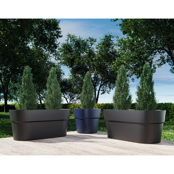 tera Pflanztrog "Sirio", Breite: 780 mm, ash