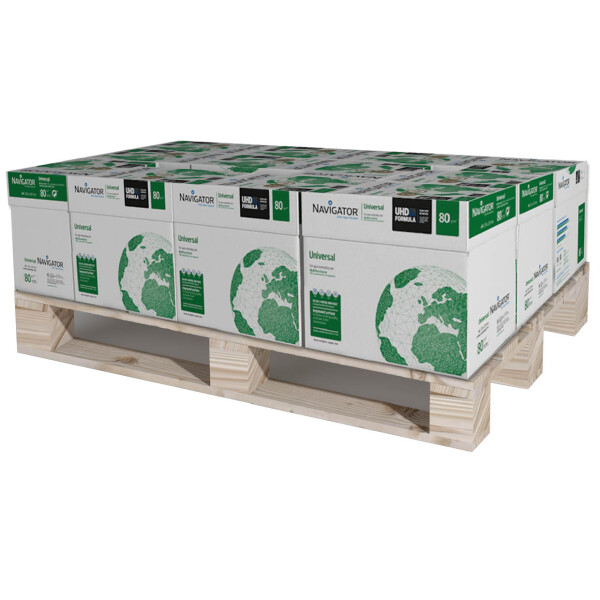 NAVIGATOR Universal Premiumpapier hochwei&szlig; A4 80g - 1/4 Palette (25.000 Blatt)