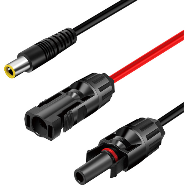 LogiLink Solar-Adapterkabel, schwarz rot, 0,24 m