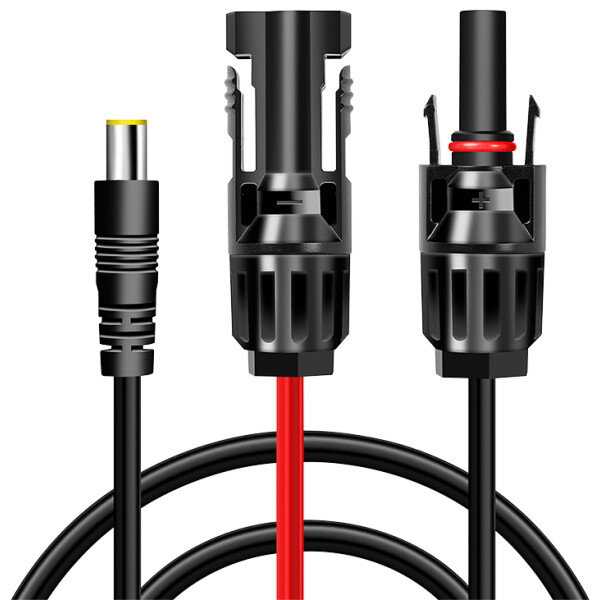 LogiLink Solar-Adapterkabel, schwarz rot, 0,24 m