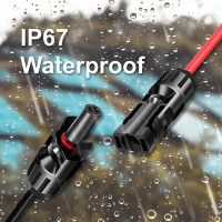 LogiLink Solar-Adapterkabel, schwarz rot, 0,24 m