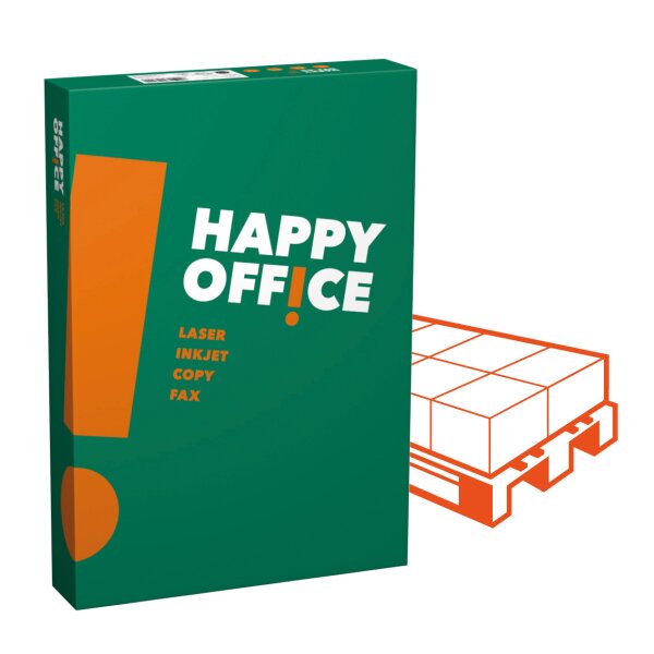 HAPPY OFFICE Businesspapier weiß A4 80g - 1 Palette (100.000 Blatt)