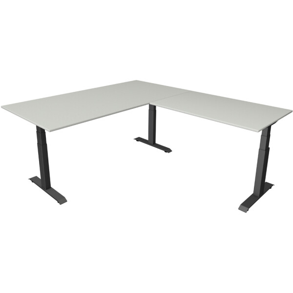 kerkmann Sitz-Steh-Schreibtisch Move 4 mit Anbau, eiche