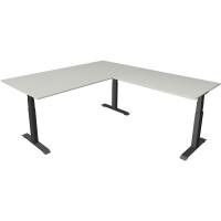 kerkmann Sitz-Steh-Schreibtisch Move 4 mit Anbau, eiche