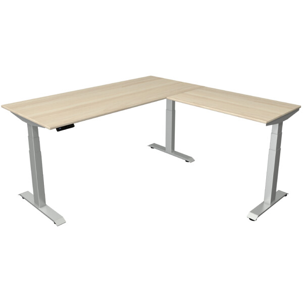 kerkmann Sitz-Steh-Schreibtisch Move 4 mit Anbau, anthrazit