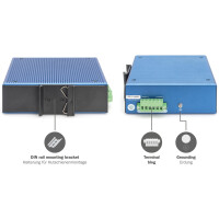 DIGITUS Industrial Gigabit Ethernet Switch, L2 managed, 16+2