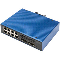 DIGITUS Industrial Gigabit Ethernet PoE Switch, L3 managed