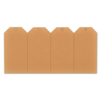 rillprint Warenanhänger, 75 x 150 mm, kraft braun